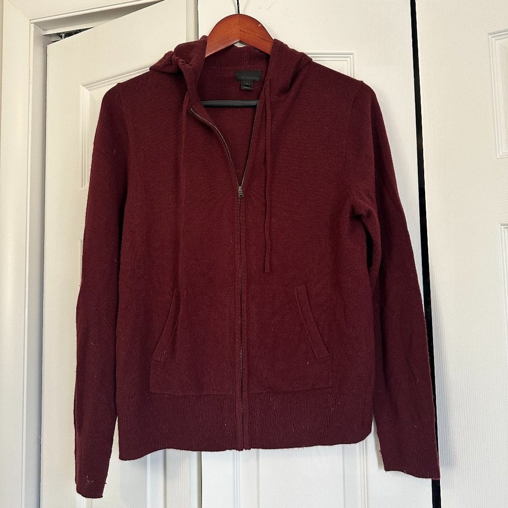 Wine Colored Cashmere Hoodie